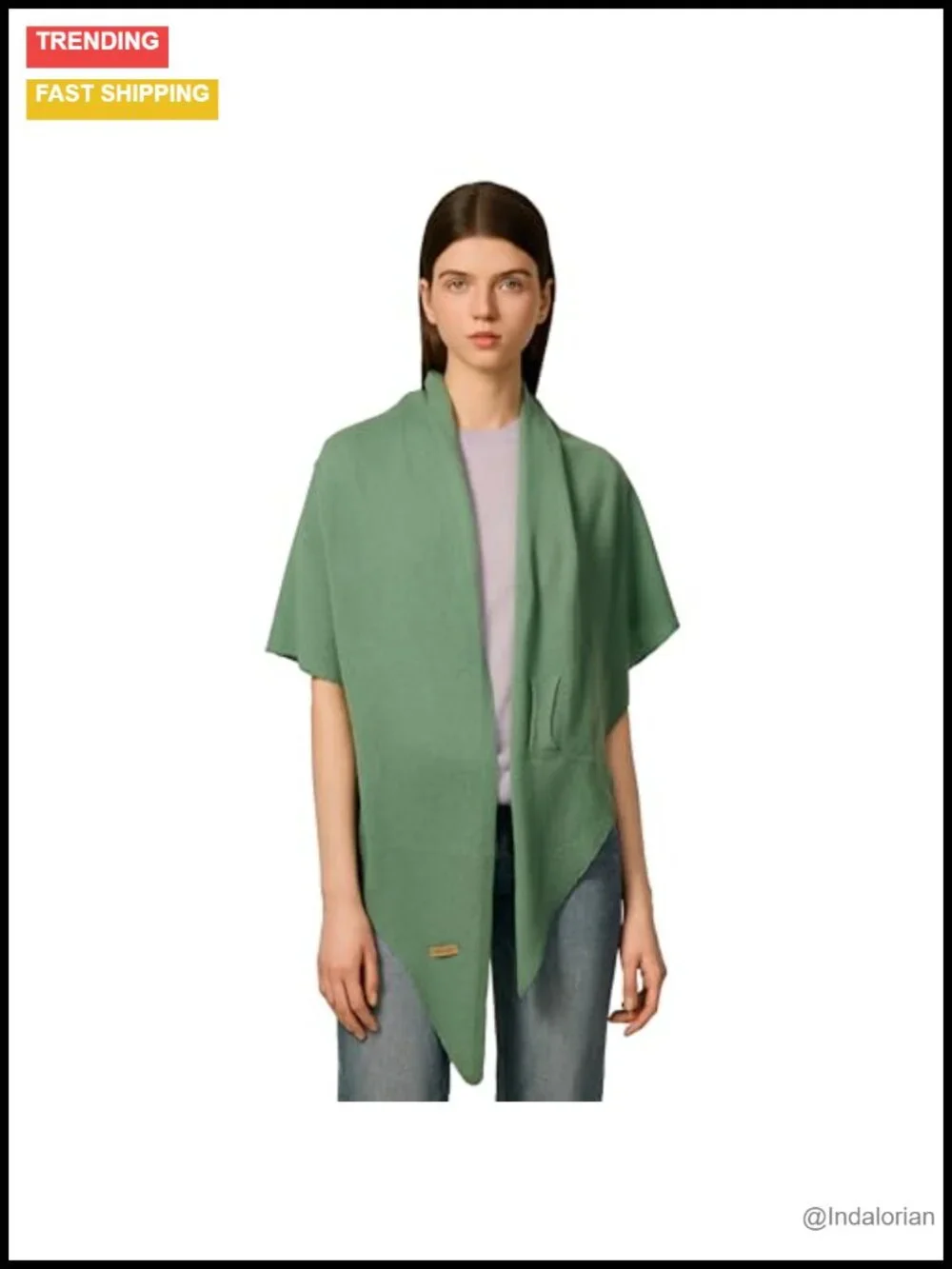 Cashmere Wool Blend Shawl Wraps for Women Triangle Scarf | Lightweight Pashmina